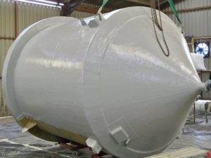 Settler tank during construction ERG Plastic Fabrication